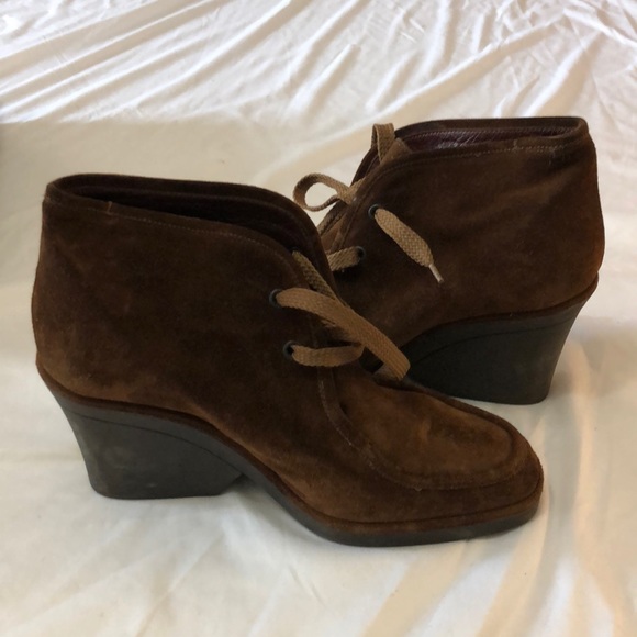 Donna Karan wedge suede booties - Picture 5 of 8